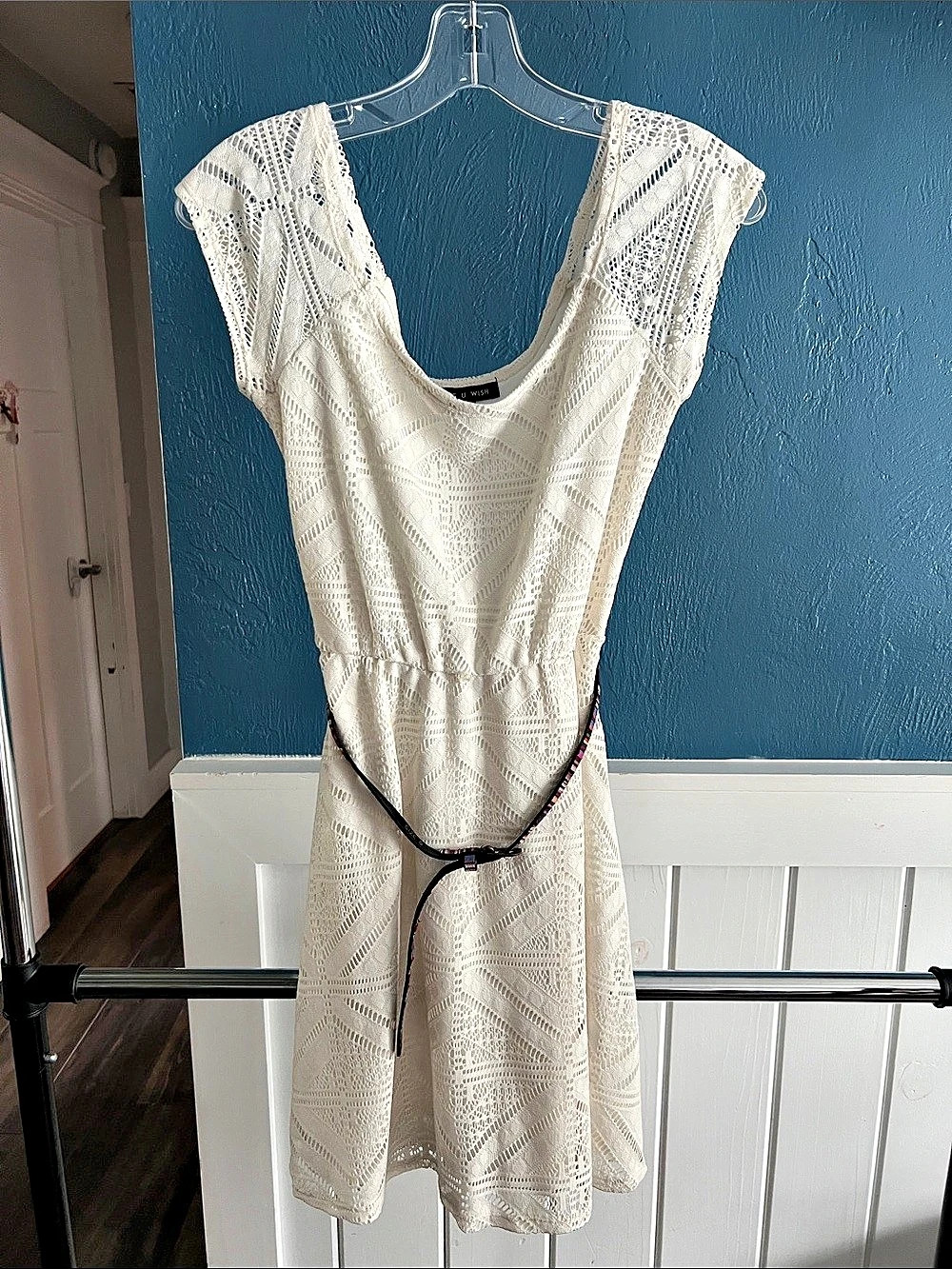 As U Wish Mini Dress in Cream Size Small Like New